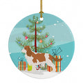 Cavalier King Charles Spaniel Merry Christmas Tree Ceramic Ornament Christmas Tree Hanging Decorations for Home Christmas Holiday, Party, Gift, 3 in, Multicolor