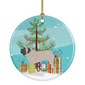 English Mastiff Merry Christmas Tree Ceramic Ornament Christmas Tree Hanging Decorations for Home Christmas Holiday, Party, Gift, 3 in, Multicolor