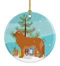 Leonberger Merry Christmas Tree Ceramic Ornament Christmas Tree Hanging Decorations for Home Christmas Holiday, Party, Gift, 3 in, Multicolor