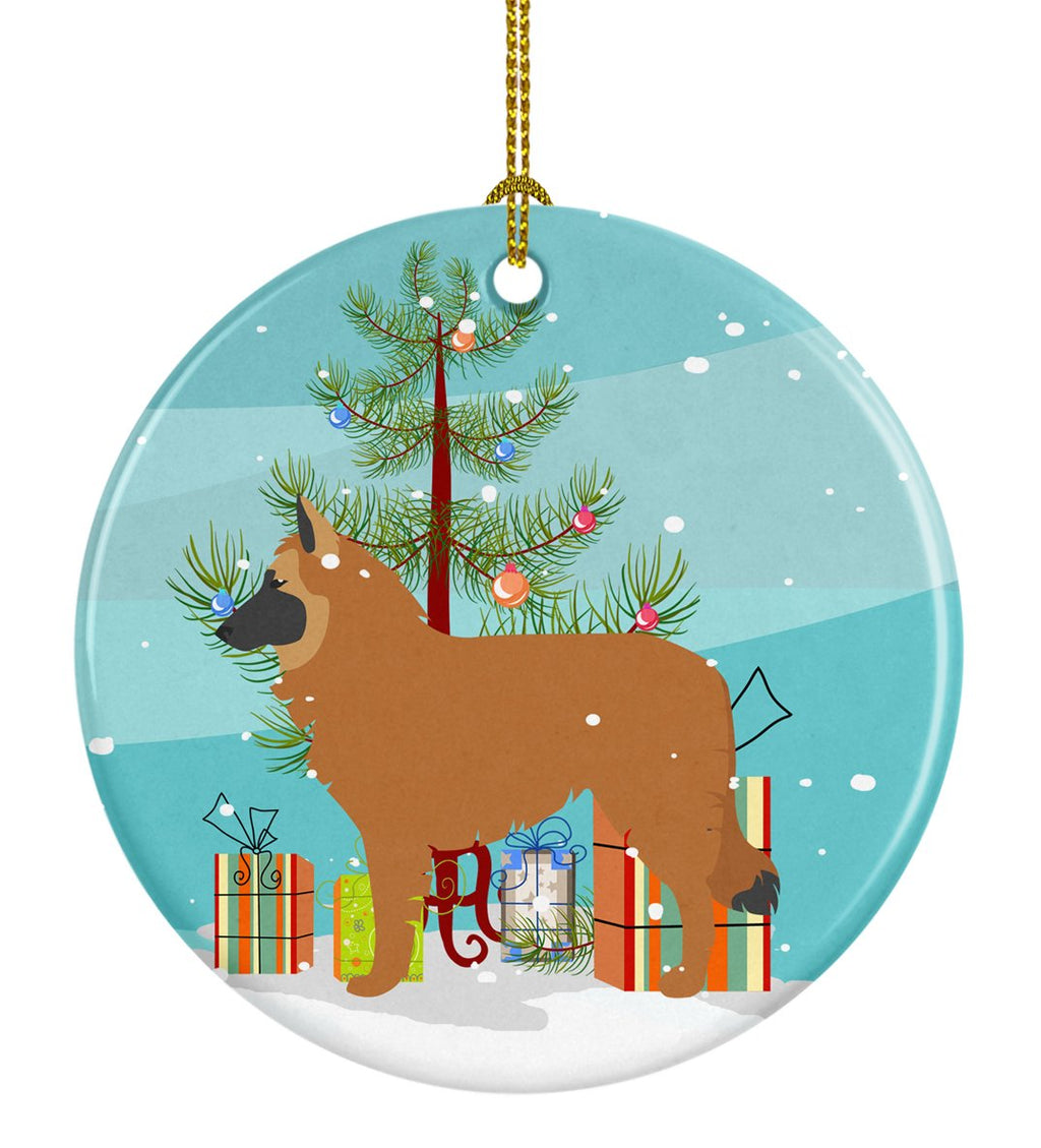 Belgian Shepherd Merry Christmas Tree Ceramic Ornament Christmas Tree Hanging Decorations for Home Christmas Holiday, Party, Gift, 3 in, Multicolor
