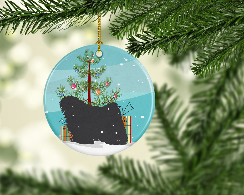 Puli Merry Christmas Tree Ceramic Ornament Christmas Tree Hanging Decorations for Home Christmas Holiday, Party, Gift, 3 in, Multicolor