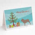 Neapolitan Mastiff Merry Christmas Tree Greeting Cards Pack of 8 Blank Cards with Envelopes Whimsical A7 Size 5x7