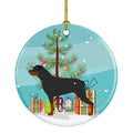 Rottweiler Merry Christmas Tree Ceramic Ornament Christmas Tree Hanging Decorations for Home Christmas Holiday, Party, Gift, 3 in, Multicolor