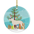 Dogo Argentino Merry Christmas Tree Ceramic Ornament Christmas Tree Hanging Decorations for Home Christmas Holiday, Party, Gift, 3 in, Multicolor