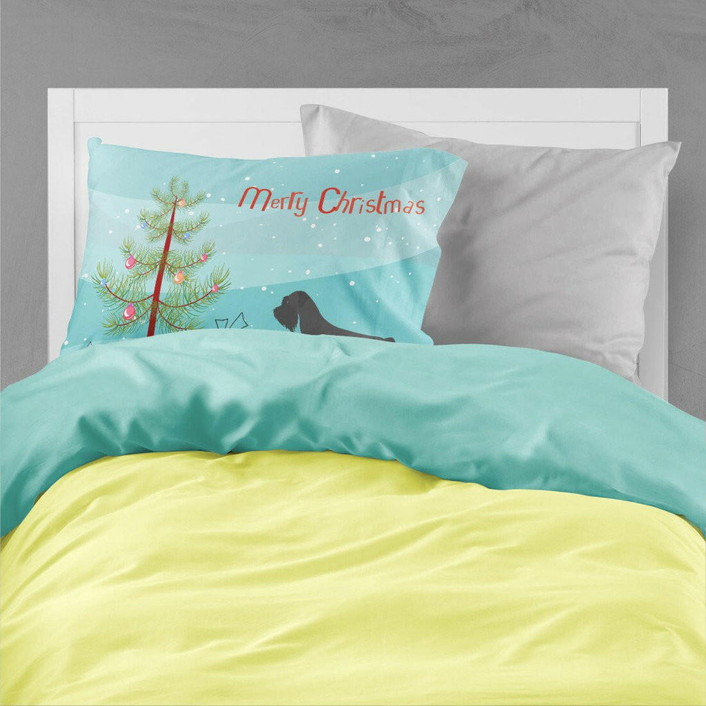 Giant Schnauzer Merry Christmas Tree Standard Pillowcase Lightweight Super Soft Easy Care Decorative Artwork Pillowcase, Standard