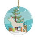 Anatolian Shepherd Merry Christmas Tree Ceramic Ornament Christmas Tree Hanging Decorations for Home Christmas Holiday, Party, Gift, 3 in, Multicolor