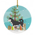 Siberian Husky Merry Christmas Tree Ceramic Ornament Christmas Tree Hanging Decorations for Home Christmas Holiday, Party, Gift, 3 in, Multicolor