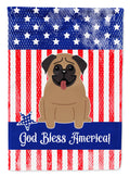 Patriotic USA Pug Brown Garden Flag Mailbox Decorative Yard Banner Outside Patio Artwork for Flower Beds, Garden Size, Multicolor