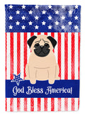 Patriotic USA Pug Fawn Garden Flag Mailbox Decorative Yard Banner Outside Patio Artwork for Flower Beds, Garden Size, Multicolor