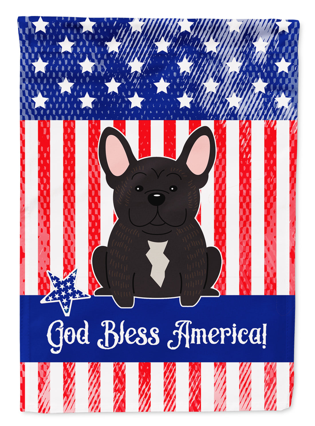 Patriotic USA French Bulldog Brindle Garden Flag Mailbox Decorative Yard Banner Outside Patio Artwork for Flower Beds, Garden Size, Multicolor