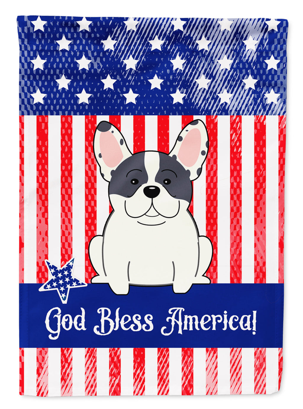 Patriotic USA French Bulldog Piebald Garden Flag Mailbox Decorative Yard Banner Outside Patio Artwork for Flower Beds, Garden Size, Multicolor