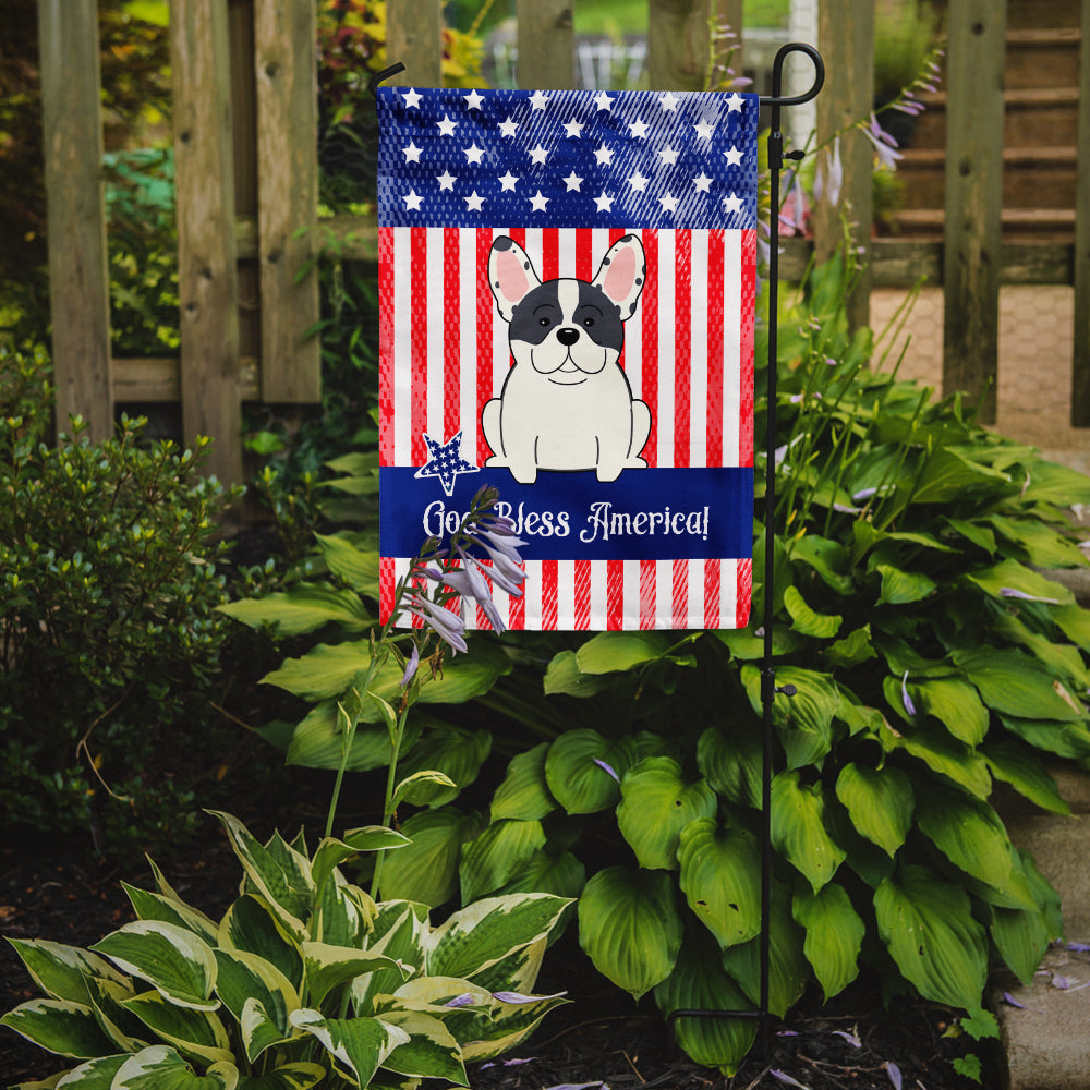 Patriotic USA French Bulldog Piebald Garden Flag Mailbox Decorative Yard Banner Outside Patio Artwork for Flower Beds, Garden Size, Multicolor