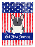 Patriotic USA French Bulldog Black White Garden Flag Mailbox Decorative Yard Banner Outside Patio Artwork for Flower Beds, Garden Size, Multicolor