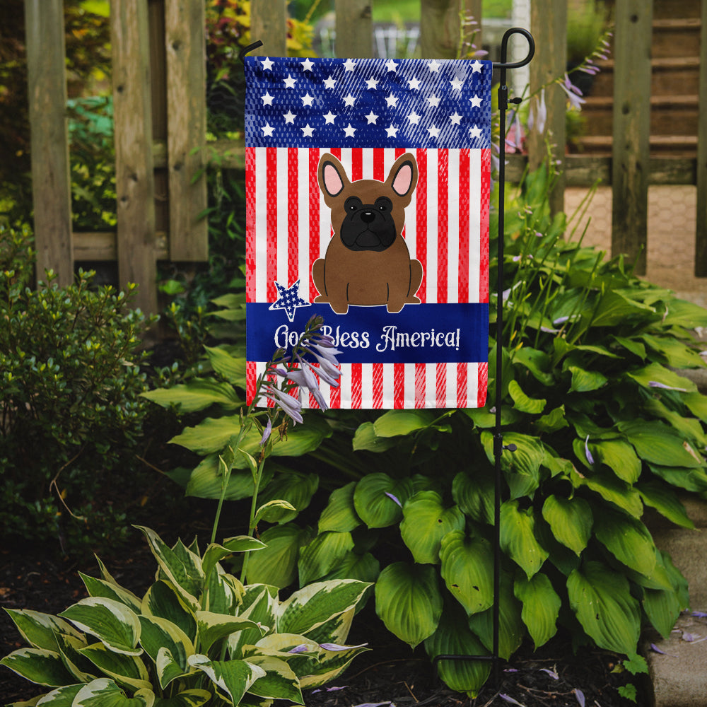 Patriotic USA French Bulldog Brown Garden Flag Mailbox Decorative Yard Banner Outside Patio Artwork for Flower Beds, Garden Size, Multicolor