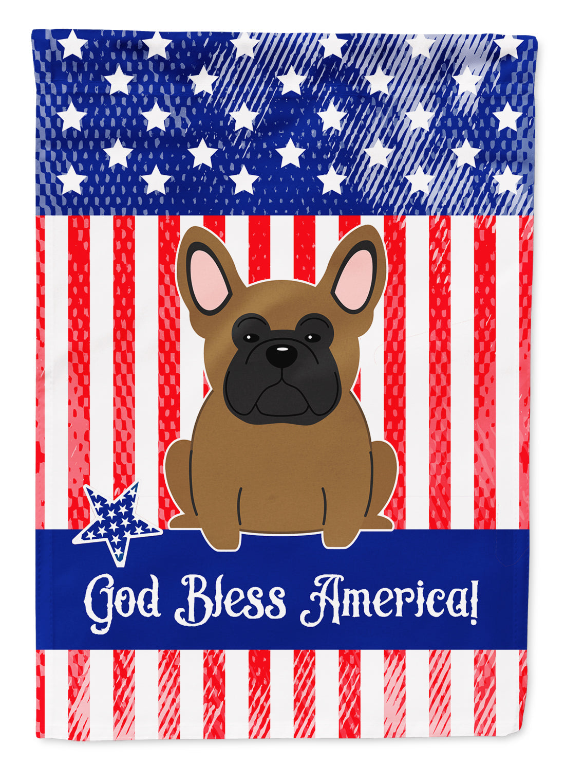 Patriotic USA French Bulldog Brown Garden Flag Mailbox Decorative Yard Banner Outside Patio Artwork for Flower Beds, Garden Size, Multicolor