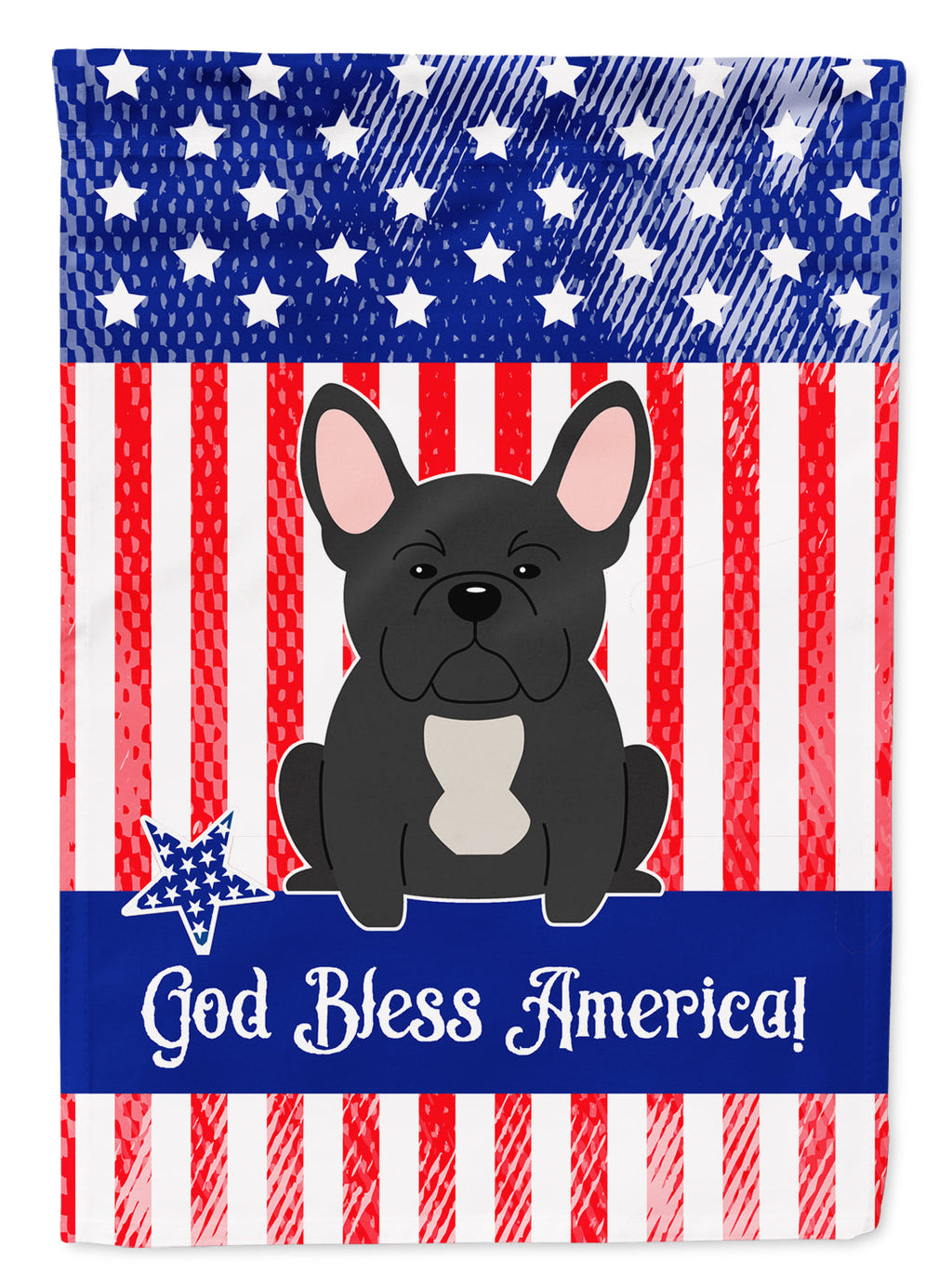 Patriotic USA French Bulldog Black Garden Flag Mailbox Decorative Yard Banner Outside Patio Artwork for Flower Beds, Garden Size, Multicolor