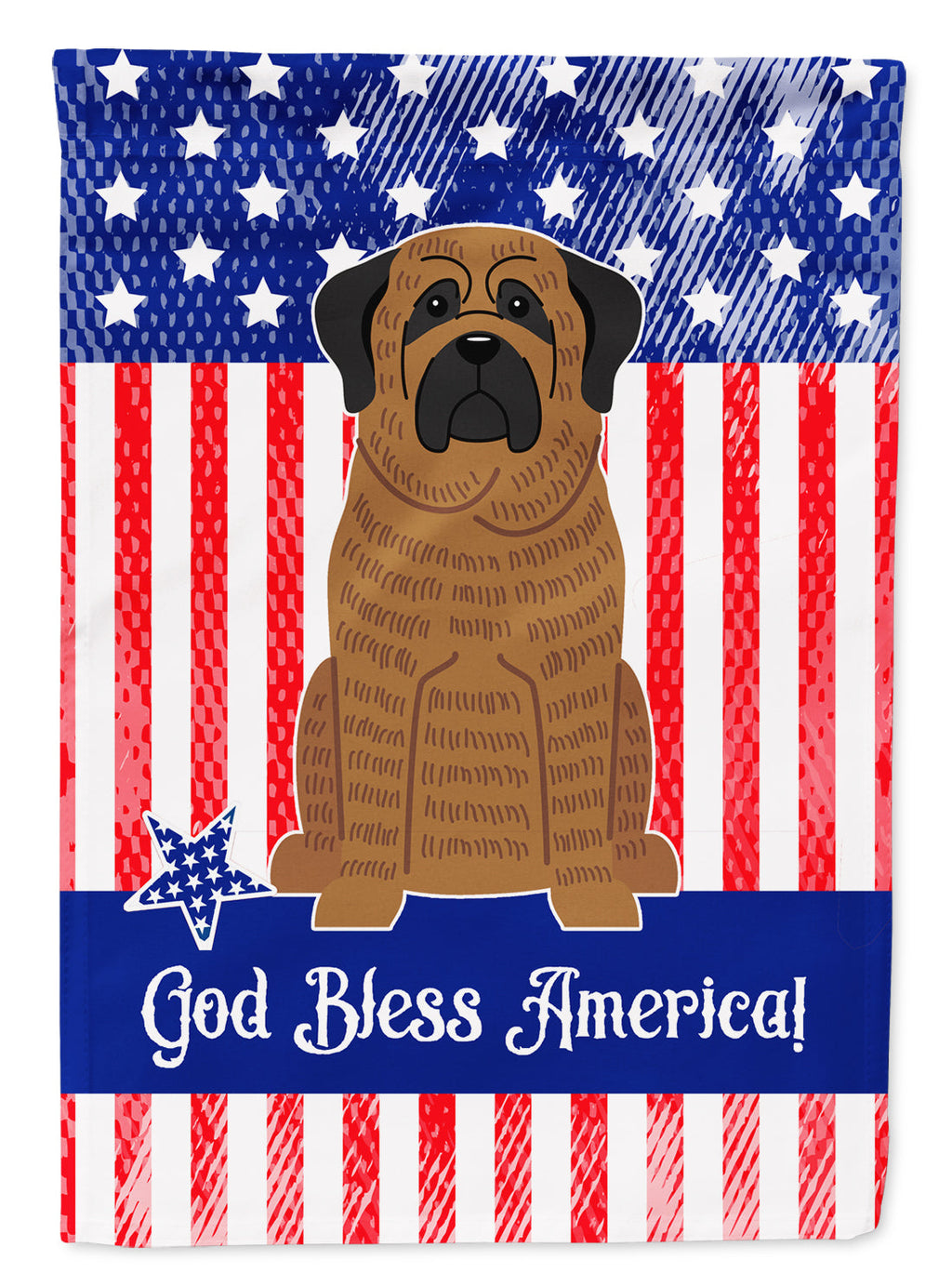 Patriotic USA Mastiff Brindle Garden Flag Mailbox Decorative Yard Banner Outside Patio Artwork for Flower Beds, Garden Size, Multicolor