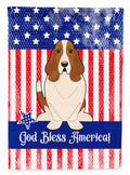 Patriotic USA Basset Hound Garden Flag Mailbox Decorative Yard Banner Outside Patio Artwork for Flower Beds, Garden Size, Multicolor