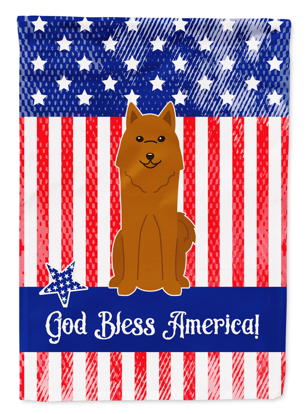 Patriotic USA Karelian Bear Dog Garden Flag Mailbox Decorative Yard Banner Outside Patio Artwork for Flower Beds, Garden Size, Multicolor