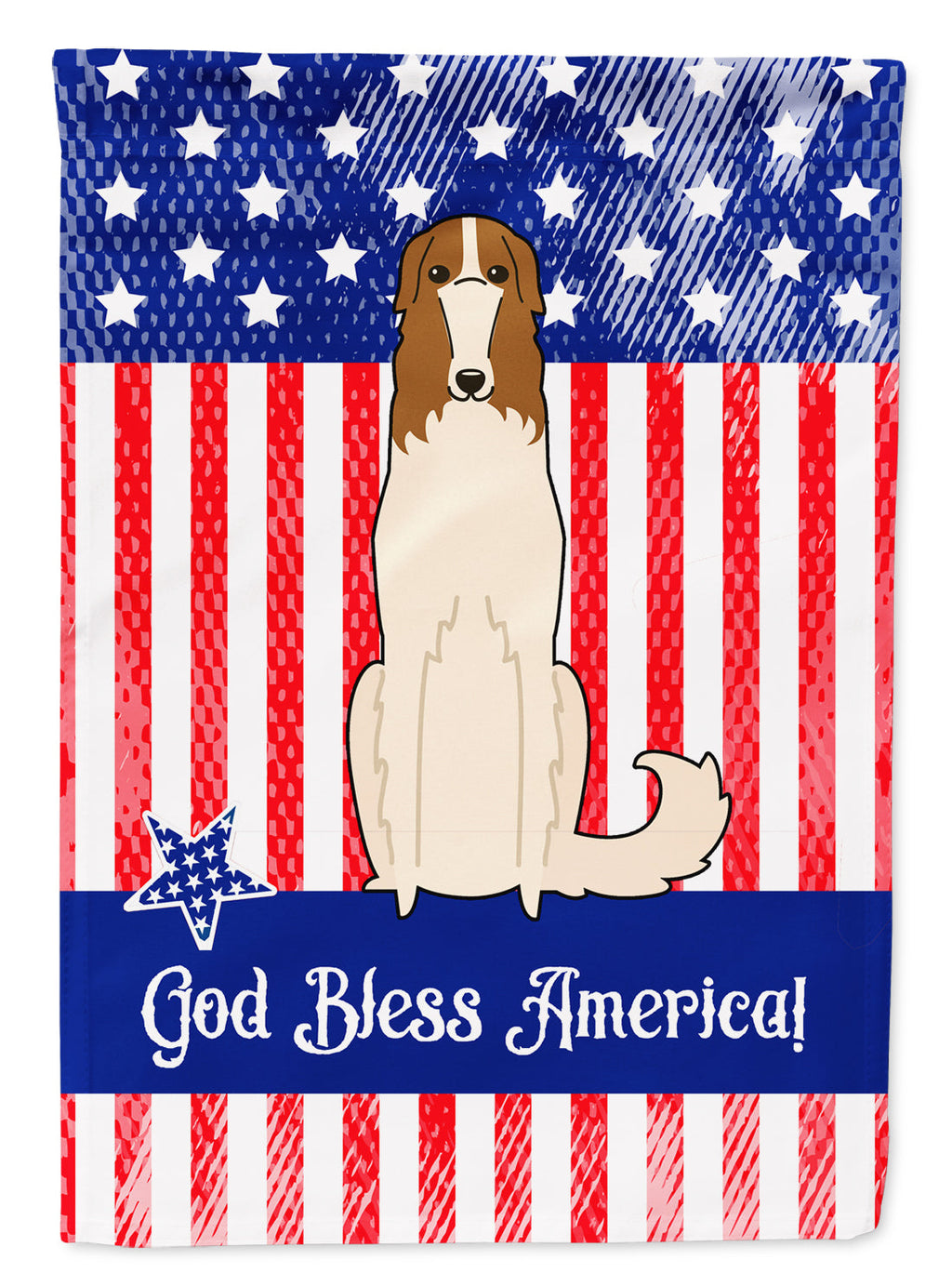 Patriotic USA Borzoi Garden Flag Mailbox Decorative Yard Banner Outside Patio Artwork for Flower Beds, Garden Size, Multicolor