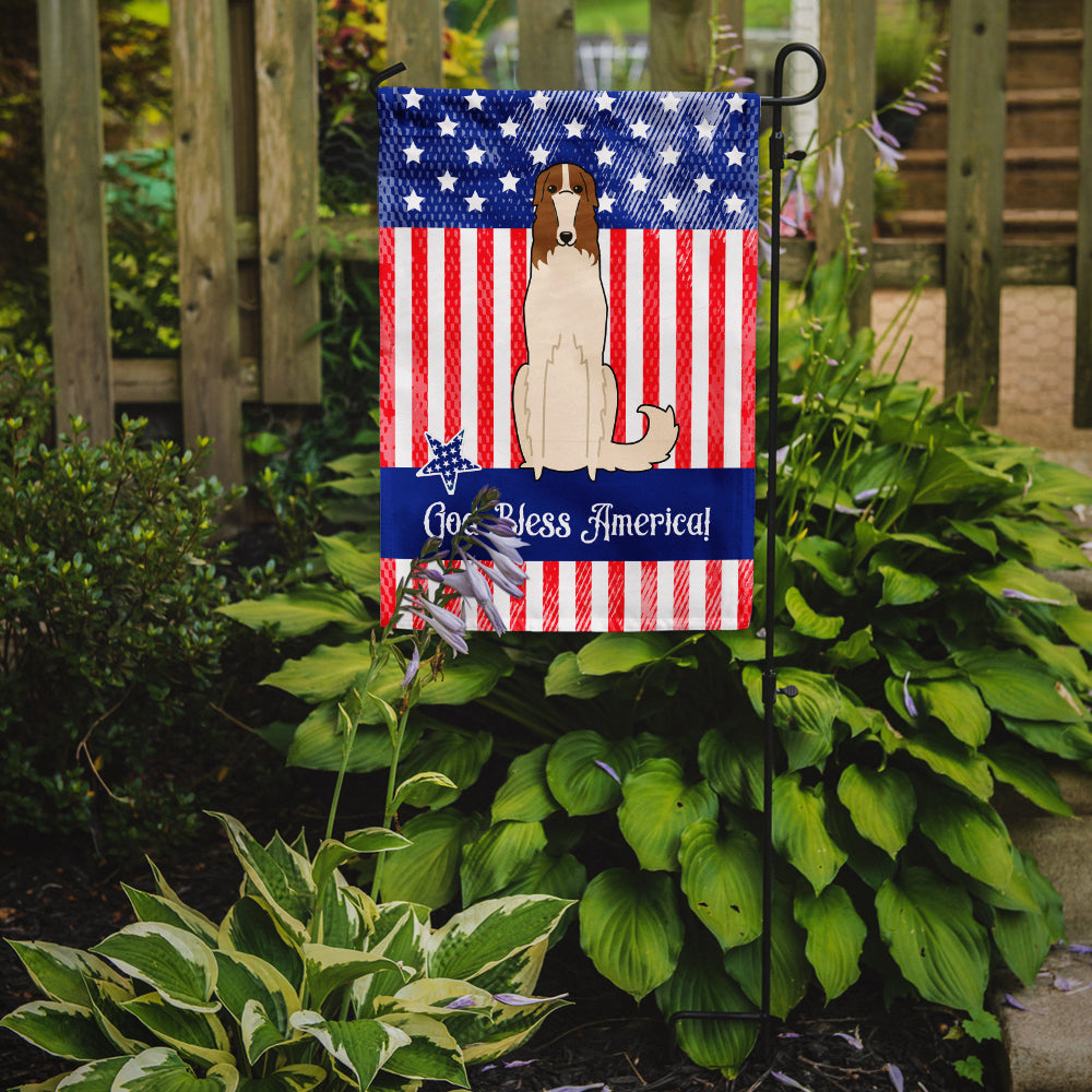 Patriotic USA Borzoi Garden Flag Mailbox Decorative Yard Banner Outside Patio Artwork for Flower Beds, Garden Size, Multicolor