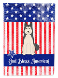 Patriotic USA West Siberian Laika Spitz Garden Flag Mailbox Decorative Yard Banner Outside Patio Artwork for Flower Beds, Garden Size, Multicolor