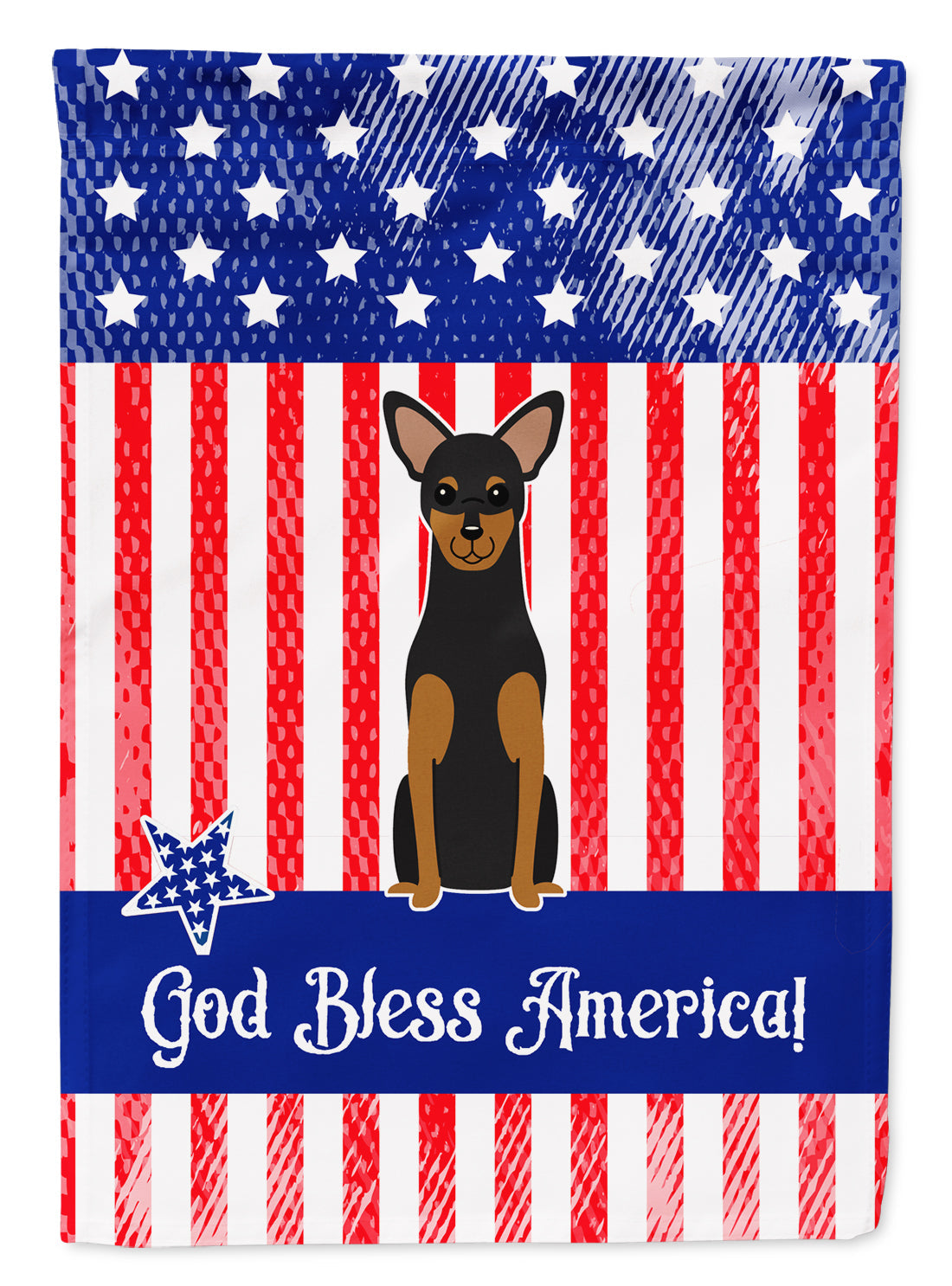 Patriotic USA Manchester Terrier Garden Flag Mailbox Decorative Yard Banner Outside Patio Artwork for Flower Beds, Garden Size, Multicolor