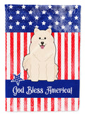Patriotic USA Samoyed Garden Flag Mailbox Decorative Yard Banner Outside Patio Artwork for Flower Beds, Garden Size, Multicolor