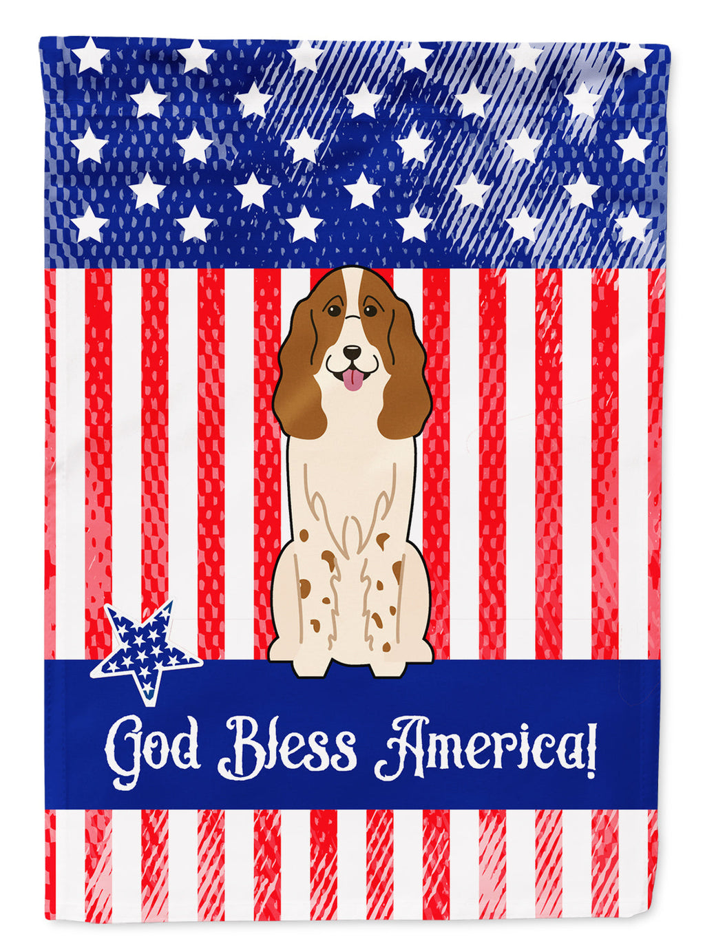 Patriotic USA Russian Spaniel Garden Flag Mailbox Decorative Yard Banner Outside Patio Artwork for Flower Beds, Garden Size, Multicolor