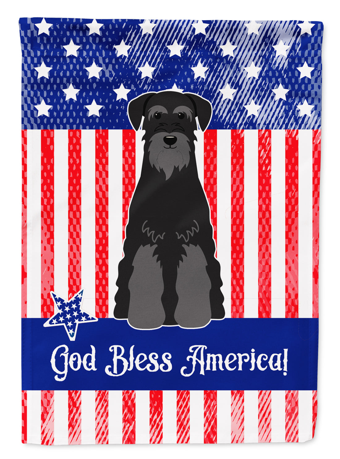 Patriotic USA Standard Schnauzer Black Garden Flag Mailbox Decorative Yard Banner Outside Patio Artwork for Flower Beds, Garden Size, Multicolor