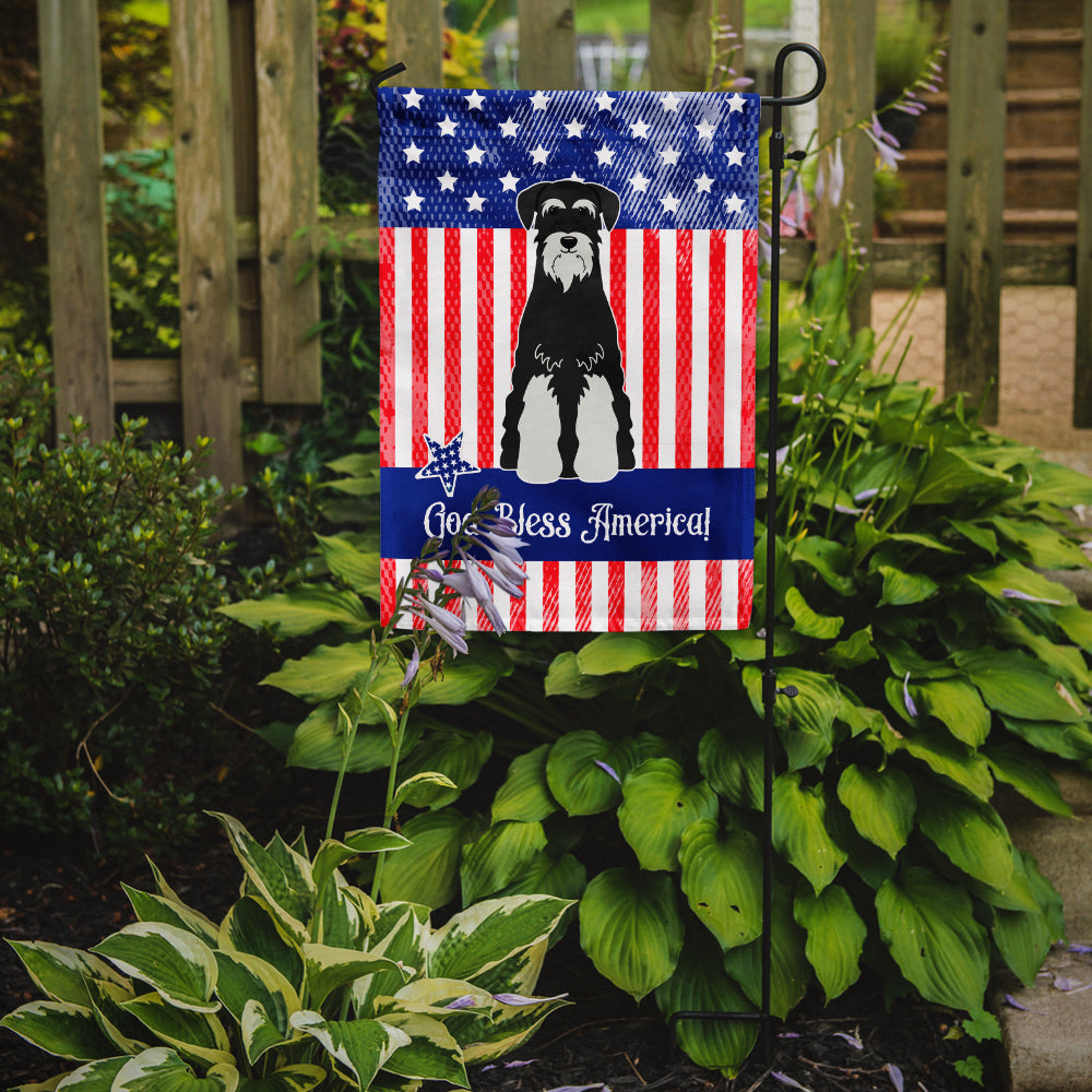 Patriotic USA Standard Schnauzer Salt and Pepper Garden Flag Mailbox Decorative Yard Banner Outside Patio Artwork for Flower Beds, Garden Size, Multicolor