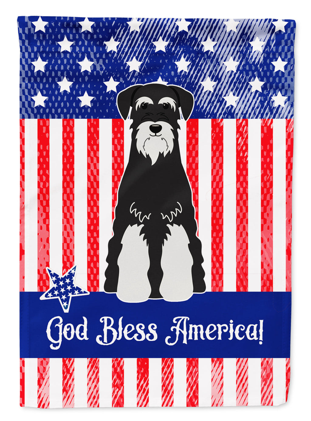Patriotic USA Standard Schnauzer Salt and Pepper Garden Flag Mailbox Decorative Yard Banner Outside Patio Artwork for Flower Beds, Garden Size, Multicolor