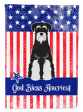 Patriotic USA Standard Schnauzer Salt and Pepper Garden Flag Mailbox Decorative Yard Banner Outside Patio Artwork for Flower Beds, Garden Size, Multicolor