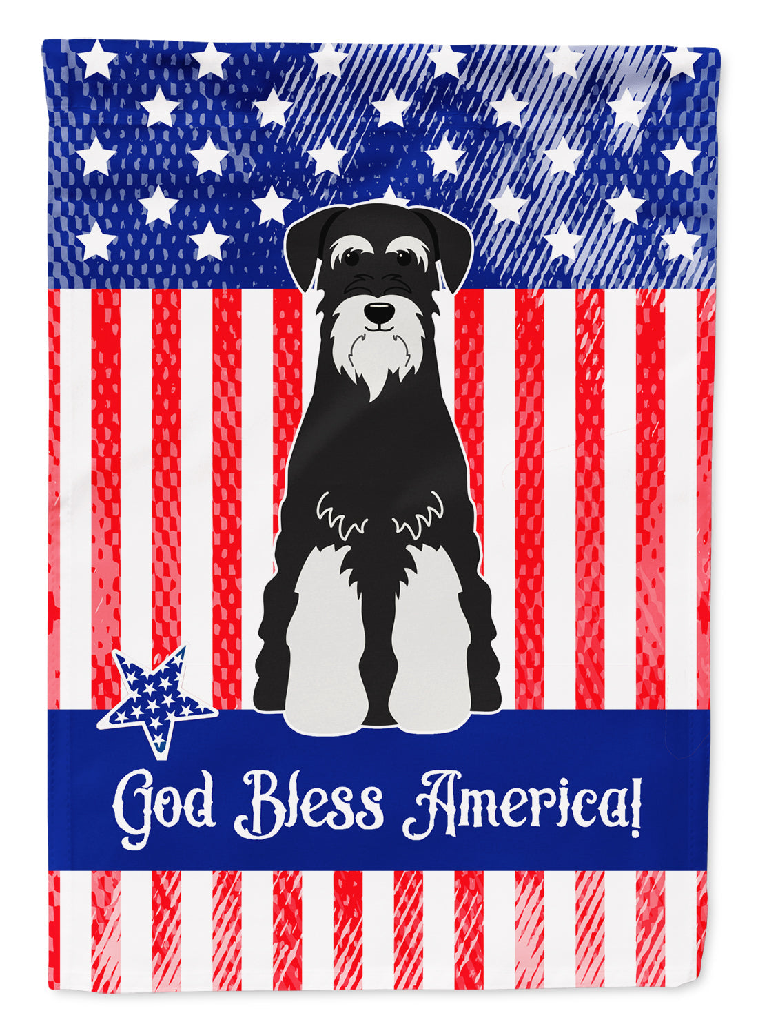 Patriotic USA Standard Schnauzer Salt and Pepper Garden Flag Mailbox Decorative Yard Banner Outside Patio Artwork for Flower Beds, Garden Size, Multicolor