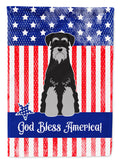 Patriotic USA Standard Schnauzer Black Grey Garden Flag Mailbox Decorative Yard Banner Outside Patio Artwork for Flower Beds, Garden Size, Multicolor