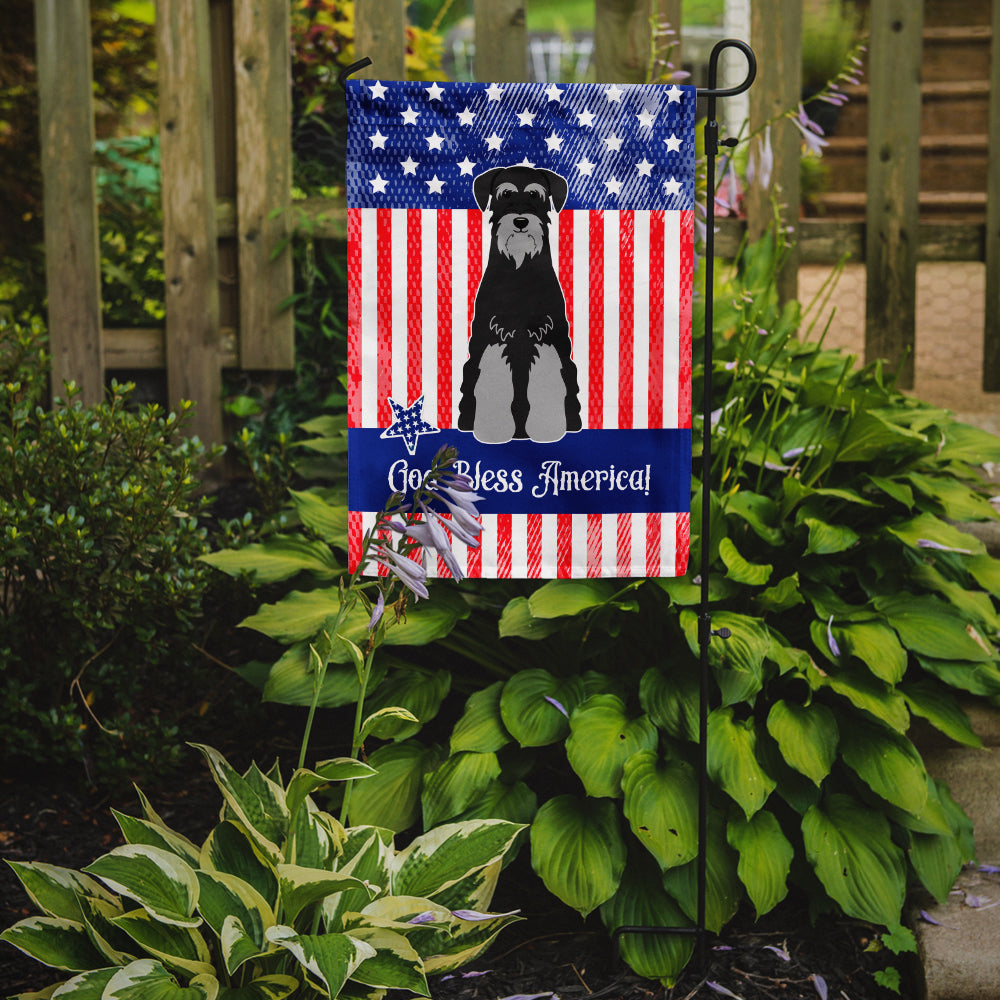 Patriotic USA Standard Schnauzer Black Grey Garden Flag Mailbox Decorative Yard Banner Outside Patio Artwork for Flower Beds, Garden Size, Multicolor