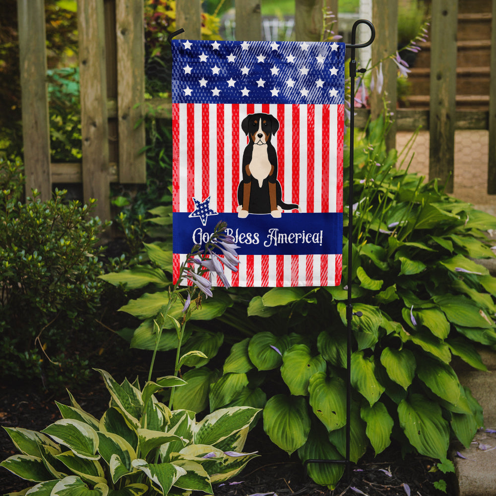 Patriotic USA Greater Swiss Mountain Dog Garden Flag Mailbox Decorative Yard Banner Outside Patio Artwork for Flower Beds, Garden Size, Multicolor