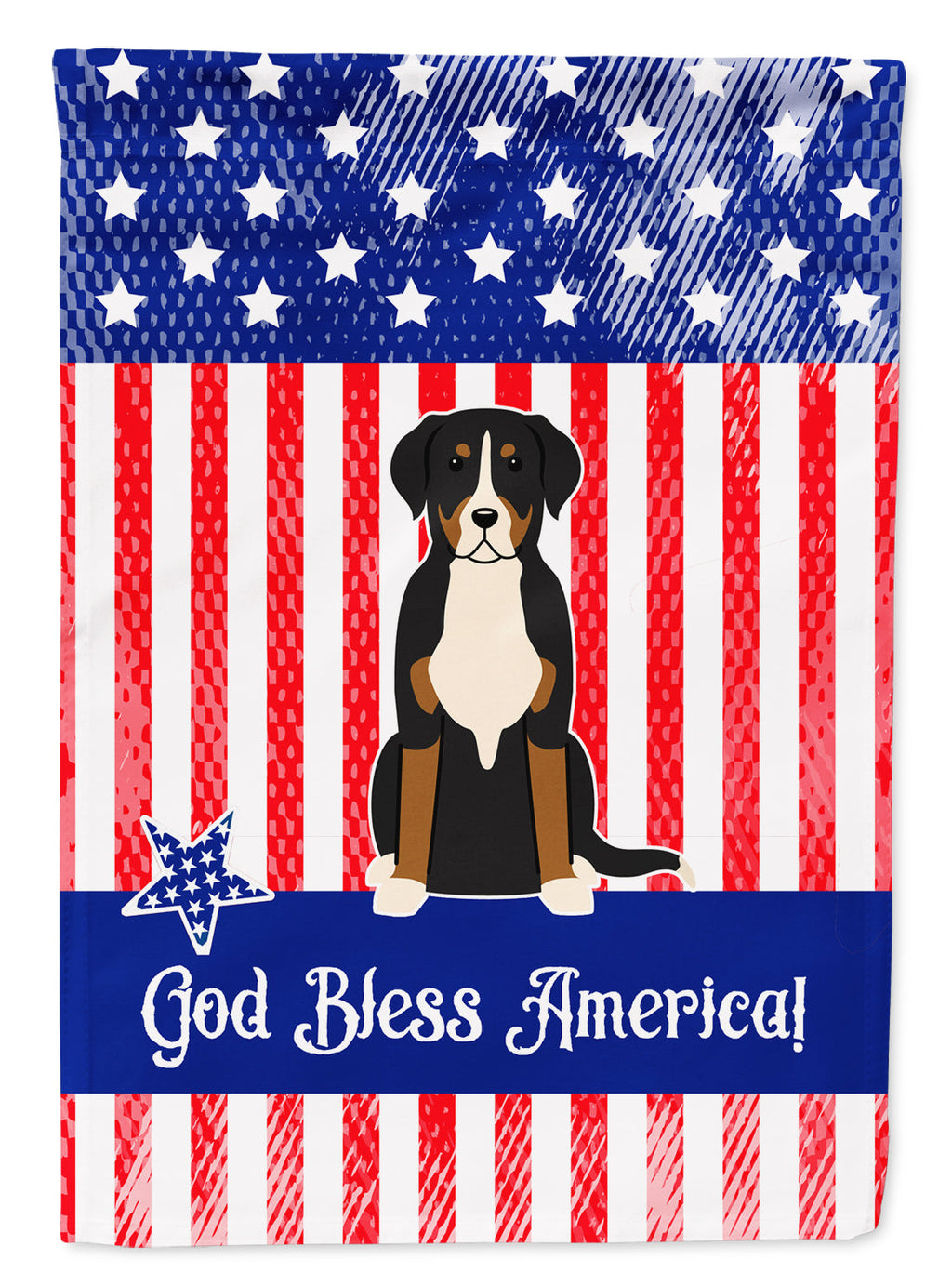Patriotic USA Greater Swiss Mountain Dog Garden Flag Mailbox Decorative Yard Banner Outside Patio Artwork for Flower Beds, Garden Size, Multicolor