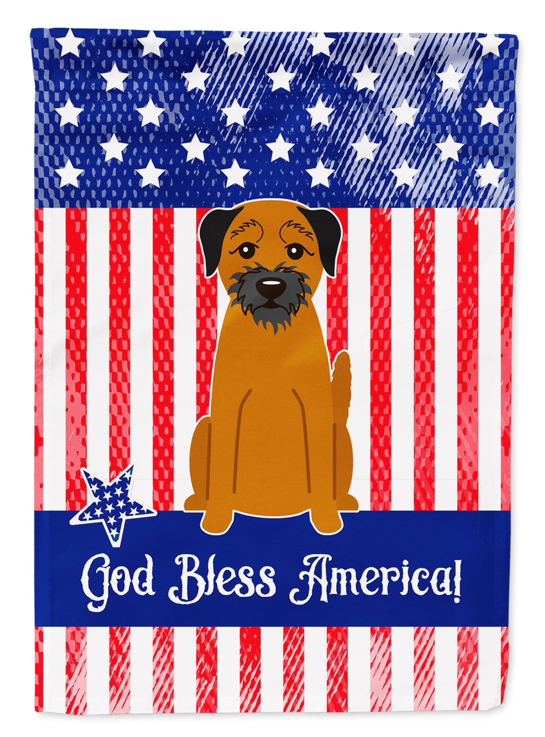 Patriotic USA Border Terrier Garden Flag Mailbox Decorative Yard Banner Outside Patio Artwork for Flower Beds, Garden Size, Multicolor
