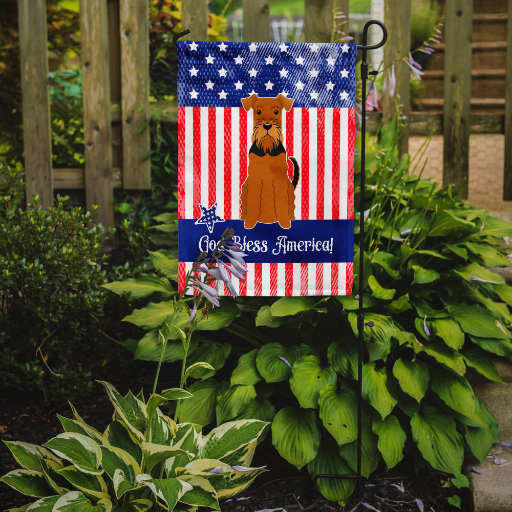 Patriotic USA Airedale Garden Flag Mailbox Decorative Yard Banner Outside Patio Artwork for Flower Beds, Garden Size, Multicolor