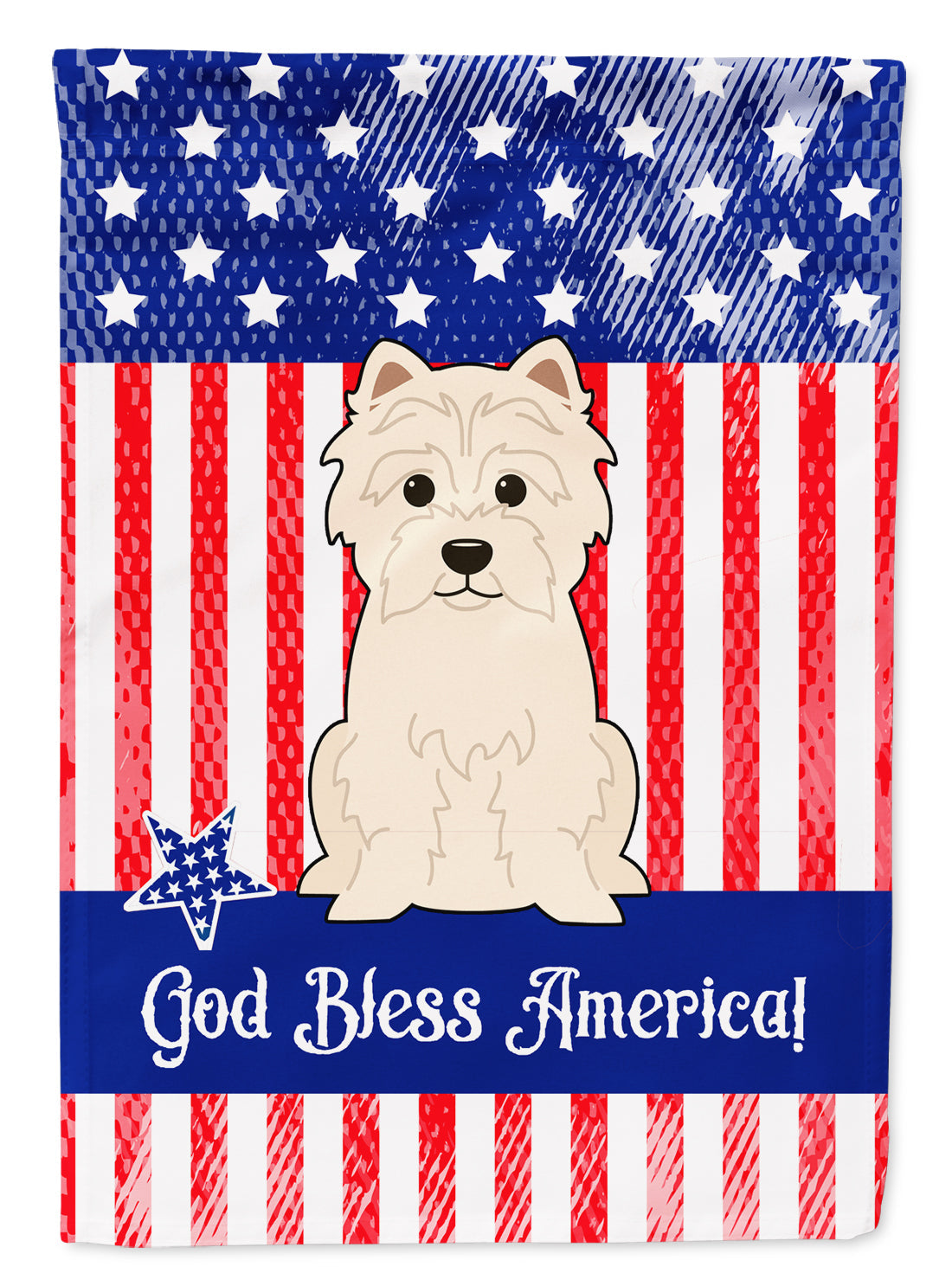 Patriotic USA Westie Garden Flag Mailbox Decorative Yard Banner Outside Patio Artwork for Flower Beds, Garden Size, Multicolor