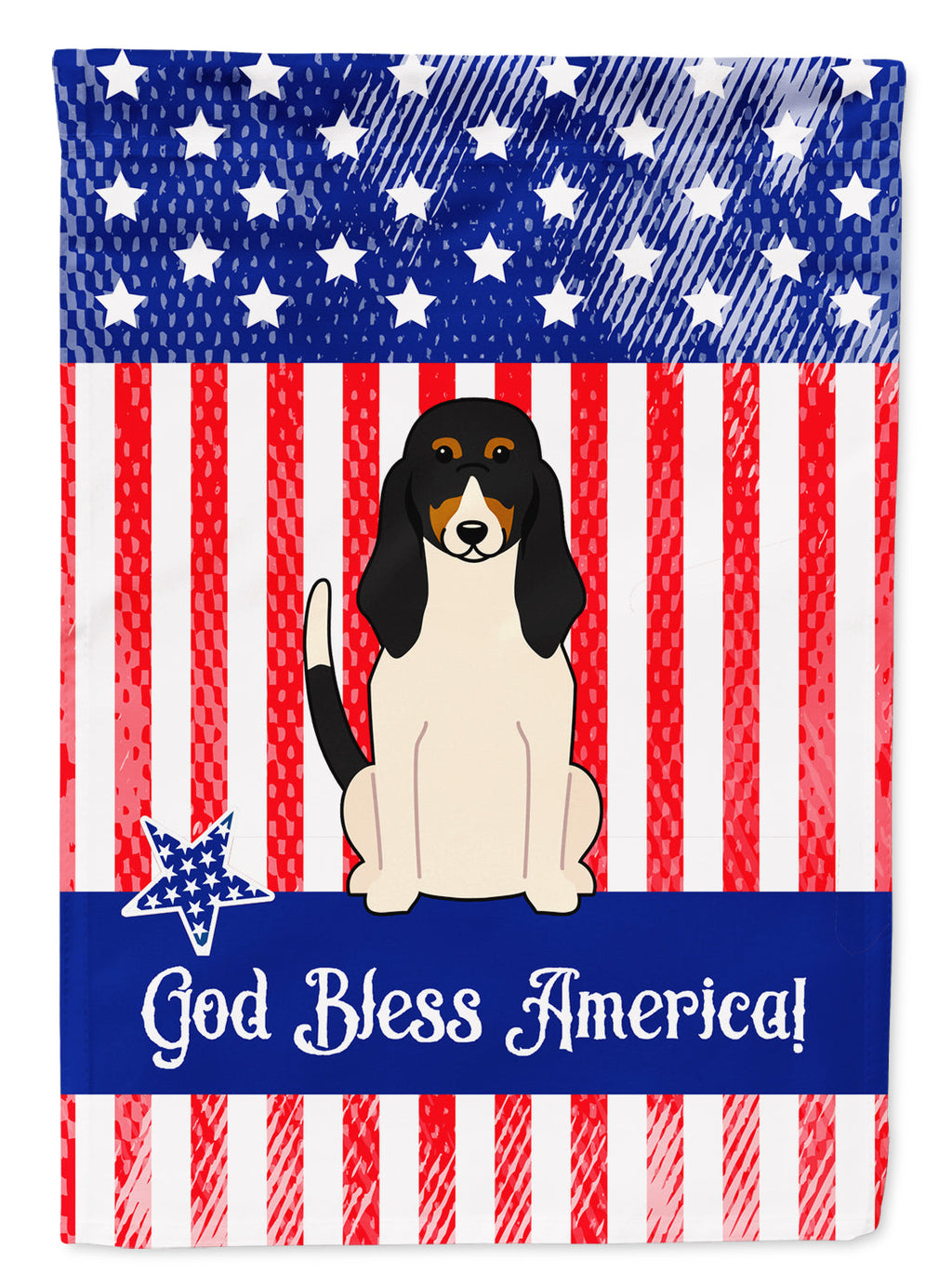 Patriotic USA Swiss Hound Garden Flag Mailbox Decorative Yard Banner Outside Patio Artwork for Flower Beds, Garden Size, Multicolor