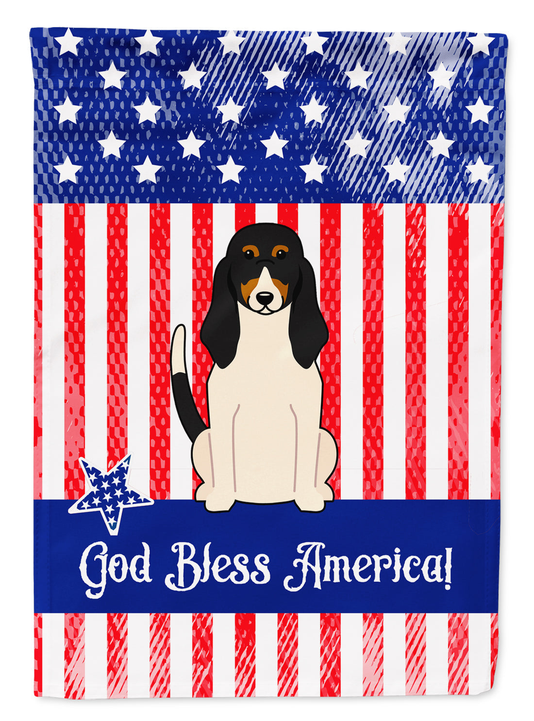 Patriotic USA Swiss Hound Garden Flag Mailbox Decorative Yard Banner Outside Patio Artwork for Flower Beds, Garden Size, Multicolor