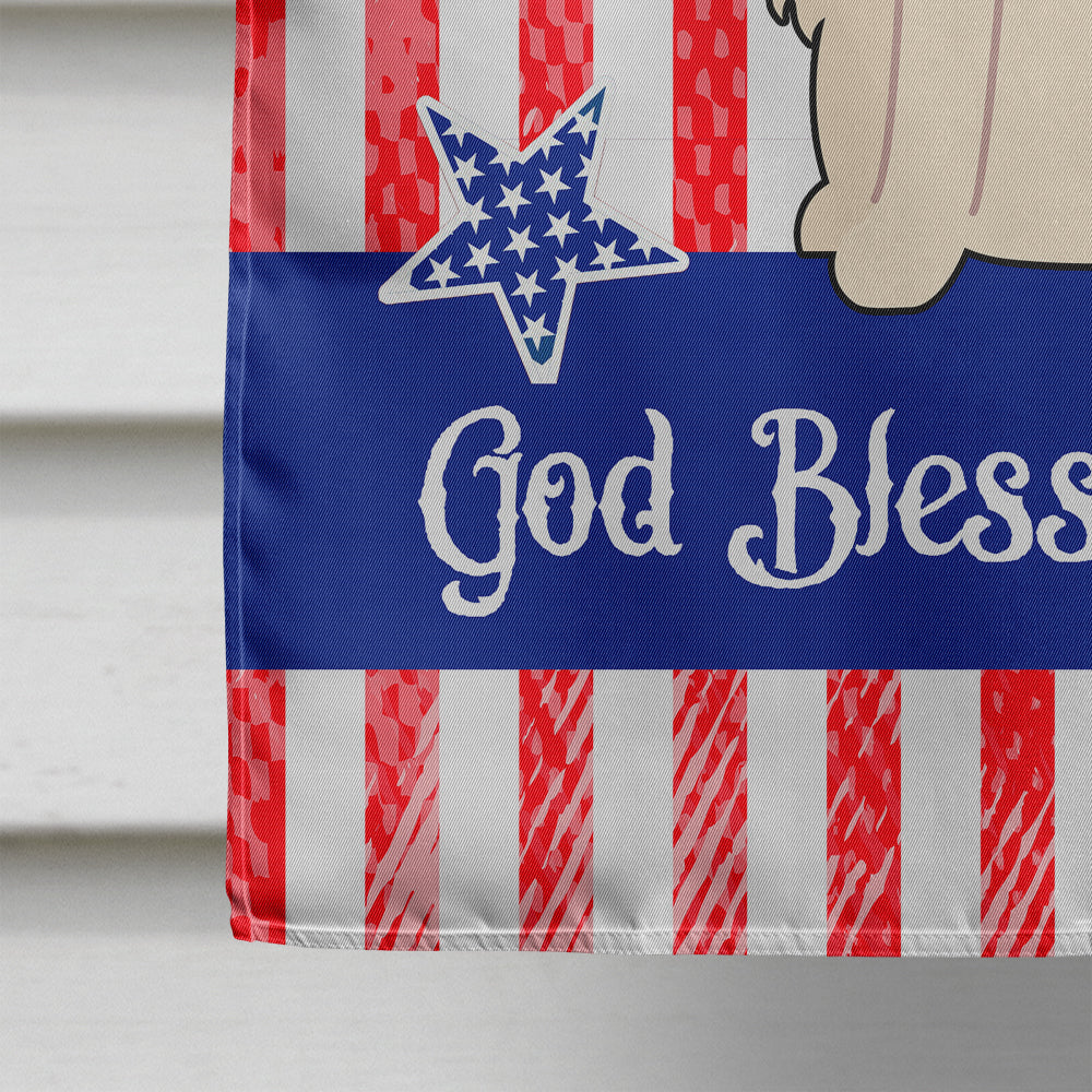 Patriotic USA White German Shepherd House Flag 28x40 Porch Sleeve Pole Decorative Outside Yard Banner Artwork Wall Hanging, Polyester