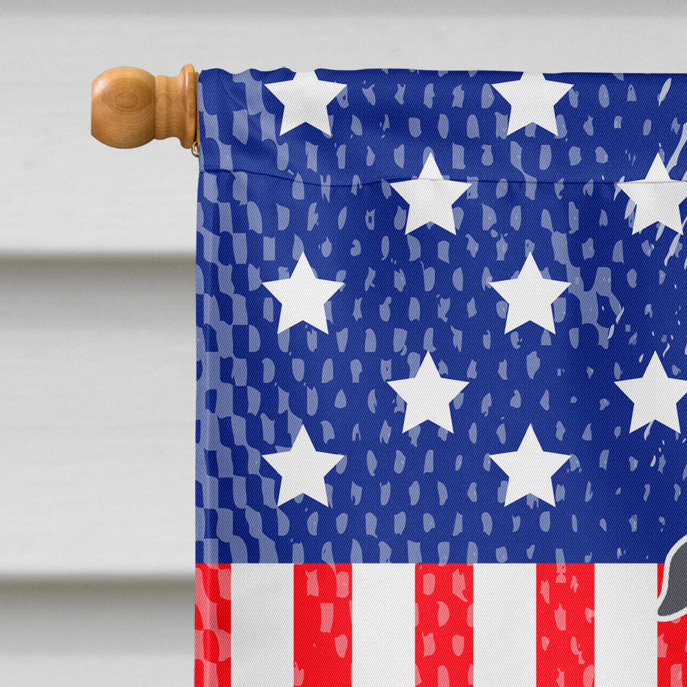 Patriotic USA Staffordshire Bull Terrier Blue House Flag 28x40 Porch Sleeve Pole Decorative Outside Yard Banner Artwork Wall Hanging, Polyester