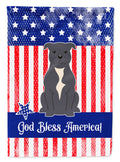 Patriotic USA Staffordshire Bull Terrier Blue Garden Flag Mailbox Decorative Yard Banner Outside Patio Artwork for Flower Beds, Garden Size, Multicolor