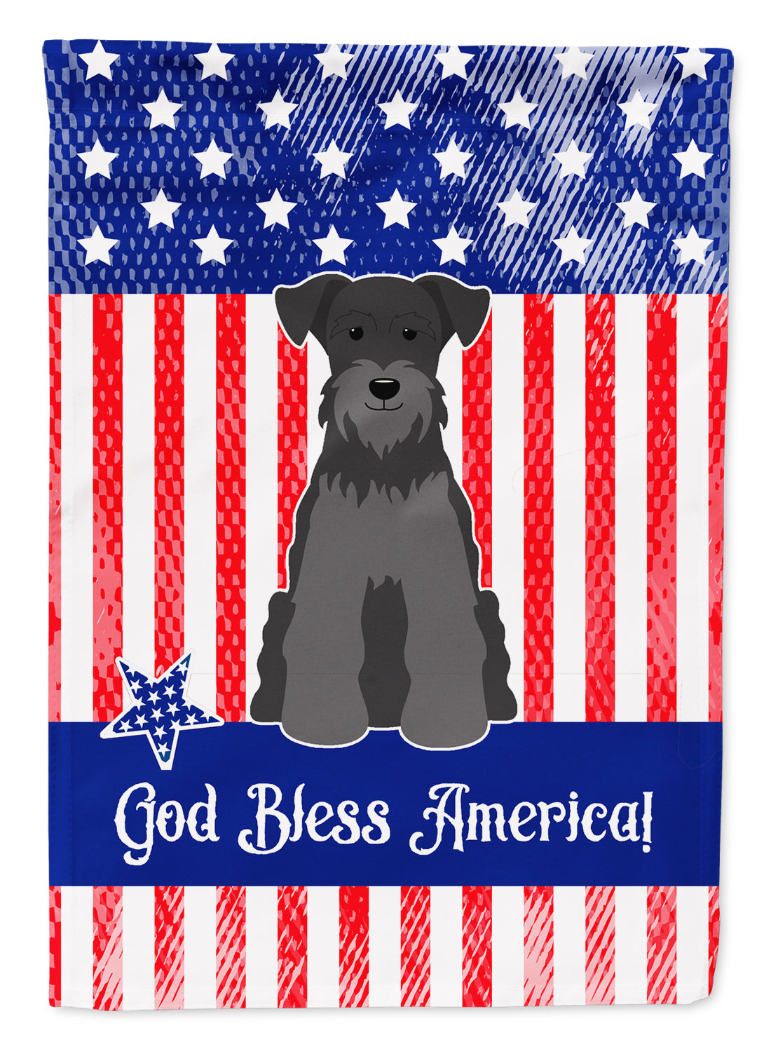 Patriotic USA Miniature Schnauzer Black Garden Flag Mailbox Decorative Yard Banner Outside Patio Artwork for Flower Beds, Garden Size, Multicolor