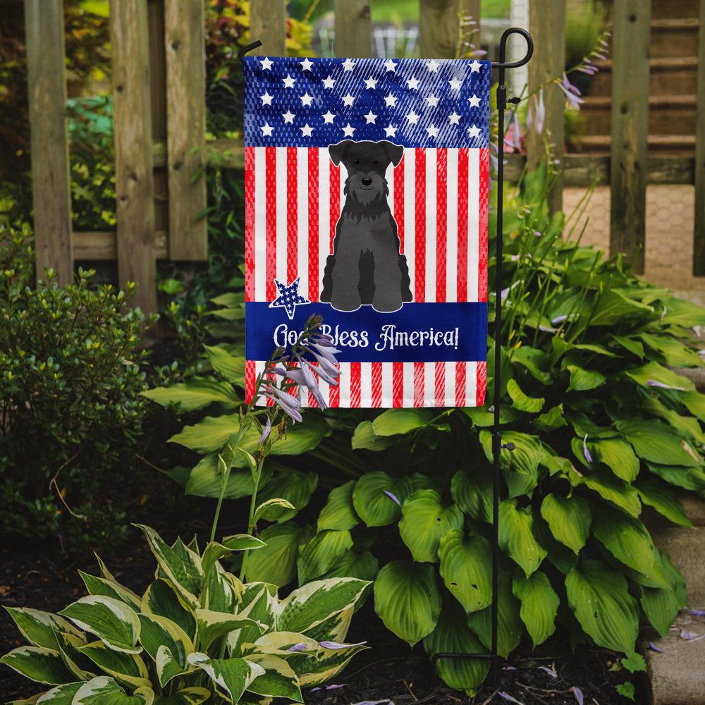 Patriotic USA Miniature Schnauzer Black Garden Flag Mailbox Decorative Yard Banner Outside Patio Artwork for Flower Beds, Garden Size, Multicolor