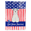 Patriotic USA Miniature Schnauzer White House Flag 28x40 Porch Sleeve Pole Decorative Outside Yard Banner Artwork Wall Hanging, Polyester