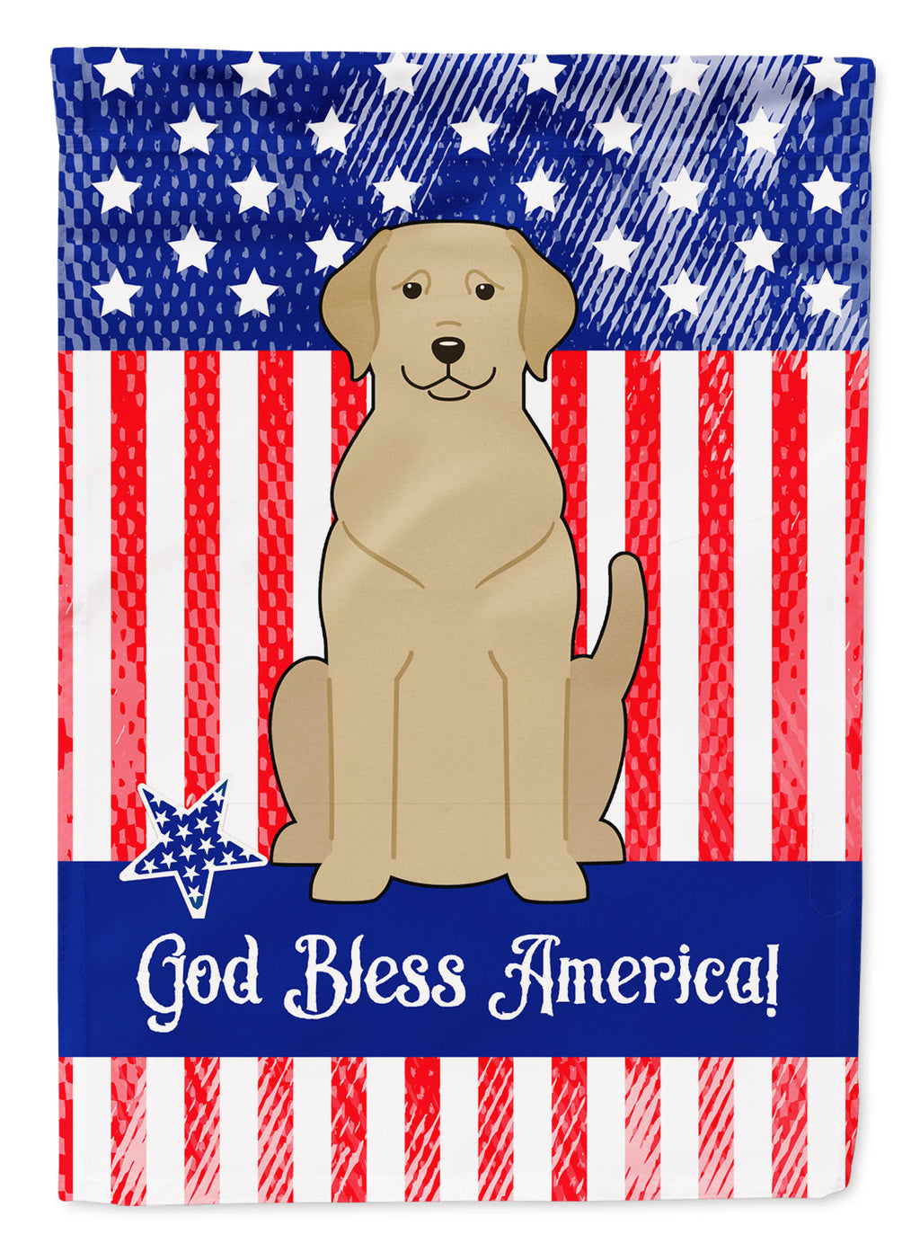 Patriotic USA Yellow Labrador Garden Flag Mailbox Decorative Yard Banner Outside Patio Artwork for Flower Beds, Garden Size, Multicolor